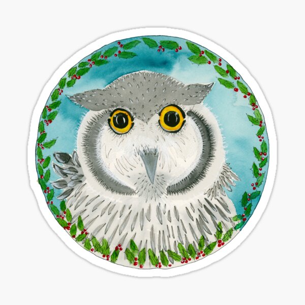 Christmas Owl Sticker