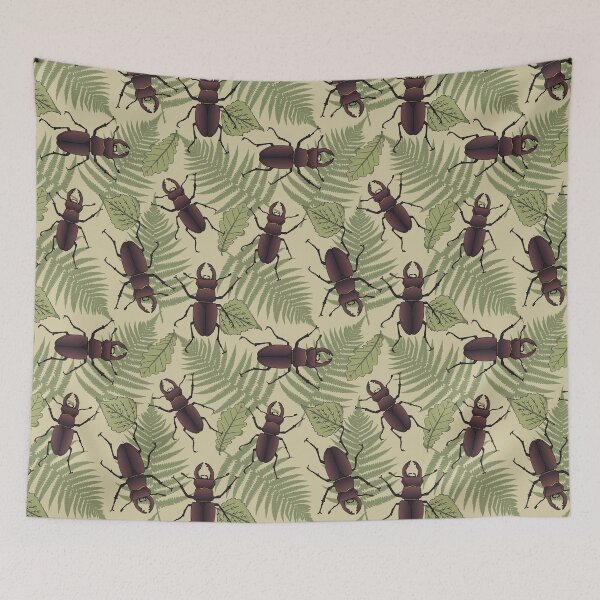 Item preview, Stag Beetle Nature Pattern designed and sold by HotHibiscus.