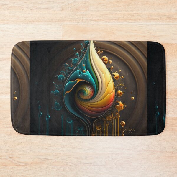 Item preview, Exclusive Dripping Colourful Drops in Fibonacci Style for Wall Art, Home and Office Decor designed and sold by RAGANADesign.