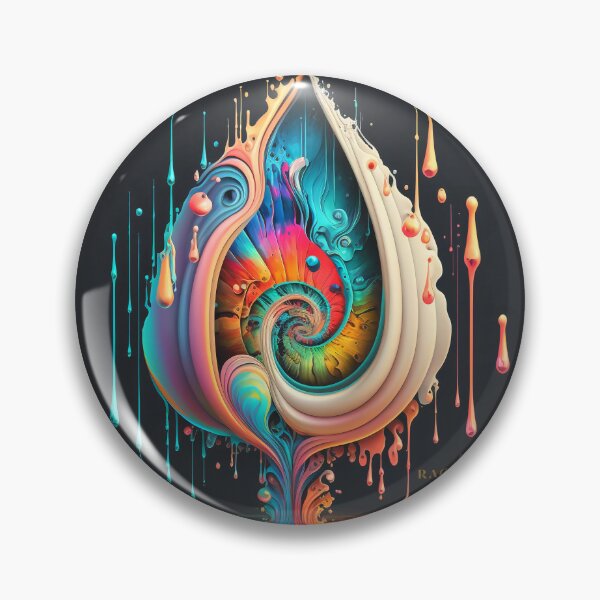 Artikelvorschau, Exclusive Dripping Colourful Drops in Fibonacci Style for Wall Art, Home and Office Decor entworfen und verkauft von RAGANADesign.