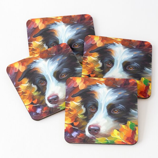 Item preview, Border Collie - Face Among Foliage designed and sold by ArtistsQuest.