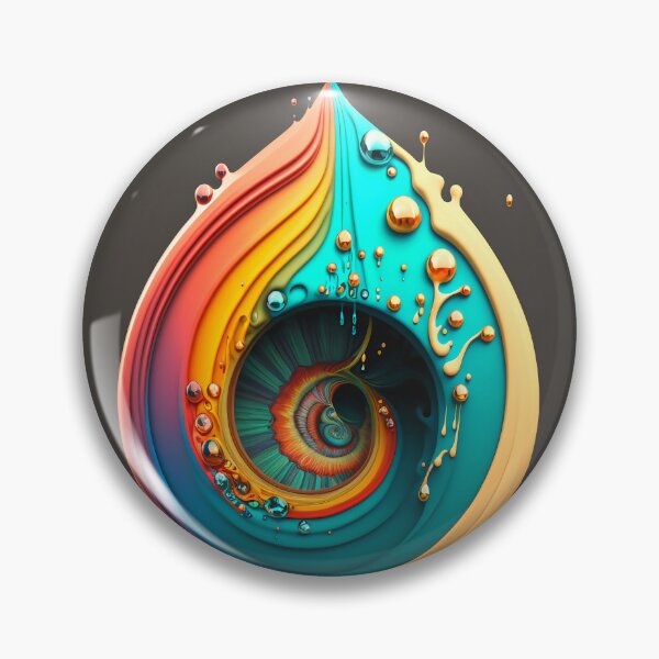 Artikelvorschau, Exclusive Dripping Colourful Drops in Fibonacci Style for Wall Art, Home and Office Decor entworfen und verkauft von RAGANADesign.