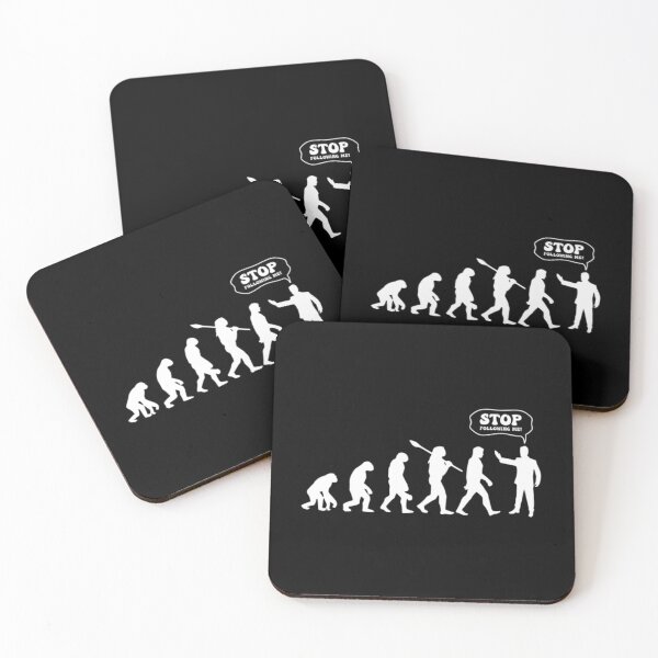 Item preview, Funny Human Evolution - Stop Following Me   designed and sold by ProductionAppa.
