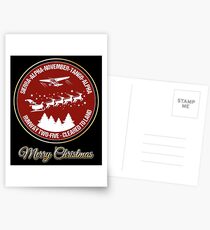 Pilot Christmas Gift Aviation Air Traffic Controller Holiday Santa Airlines Retro Design T-Shirt Postcards