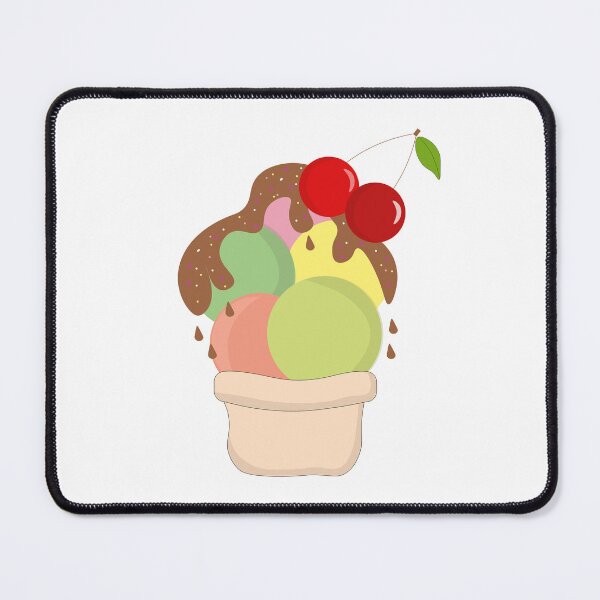 Item preview, ice cream with cherries designed and sold by SunGraphicArt.