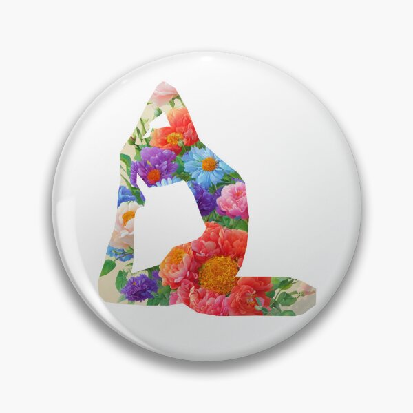 Item preview, Floral Yoga Pigeon Pose designed and sold by arcanemuse.