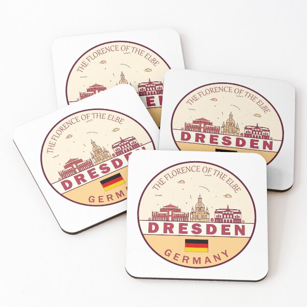 Item preview, Dresden Germany City Skyline Emblem designed and sold by KrisSidDesigns.
