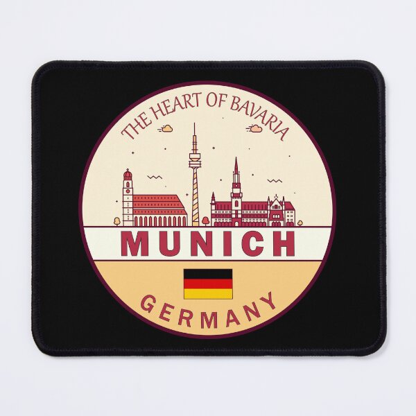 Item preview, Munich Germany City Skyline Emblem designed and sold by KrisSidDesigns.