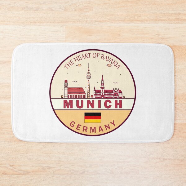 Item preview, Munich Germany City Skyline Emblem designed and sold by KrisSidDesigns.
