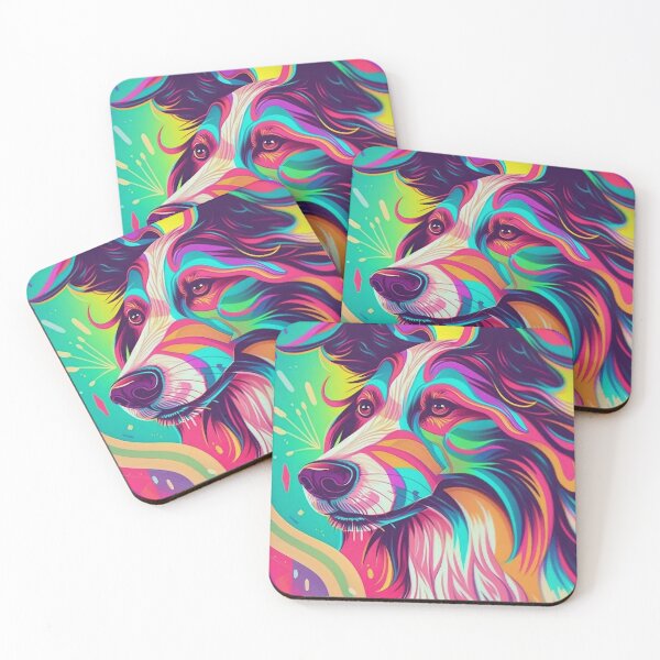 Item preview, Happy Colorful Abstract Borzoi designed and sold by MythicPrompts.