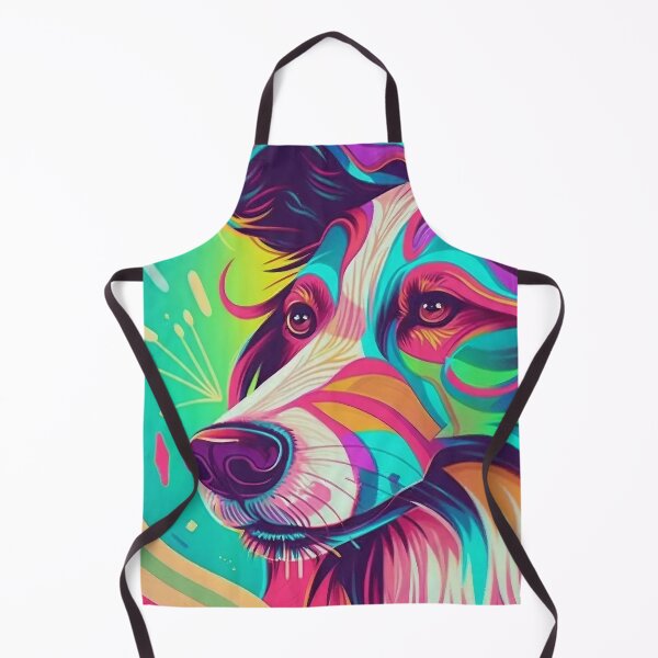 Item preview, Happy Colorful Abstract Borzoi designed and sold by MythicPrompts.