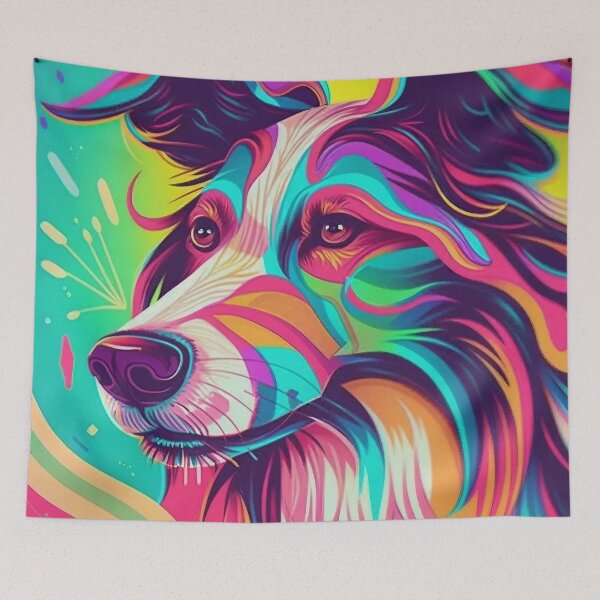 Item preview, Happy Colorful Abstract Borzoi designed and sold by MythicPrompts.