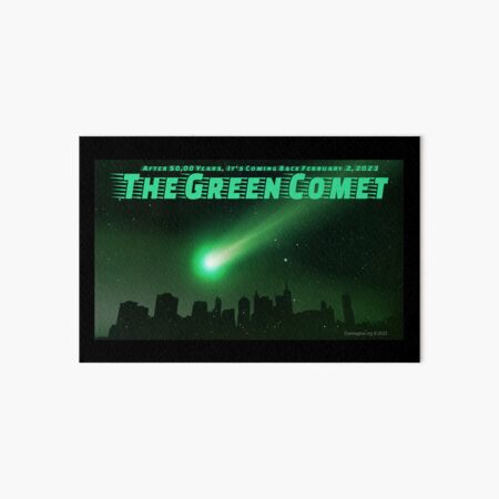 The Green Comet Art Board Print