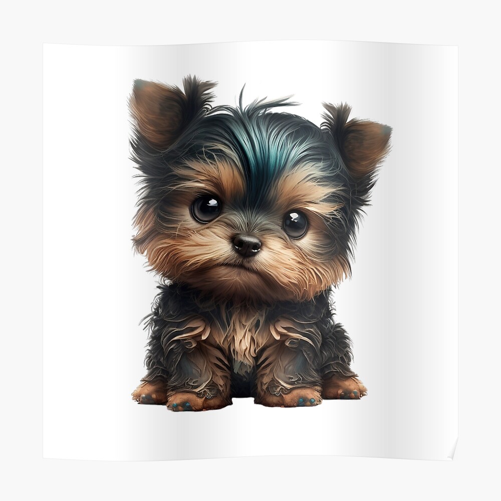 DOG. Yorkshire terrier with cap / hat available as Framed Prints, Photos,  Wall Art and Photo Gifts