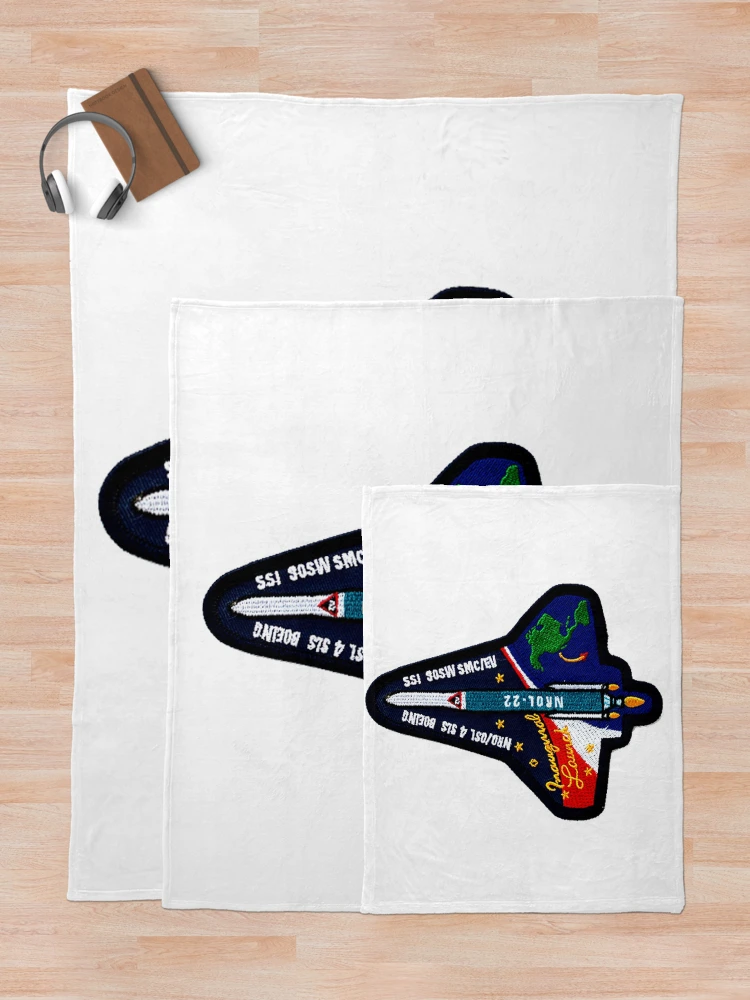 Thumbnail 5 of 6, Throw Blanket, NROL-22 Program Crest designed and sold by Nikki SpaceStuffPlus.