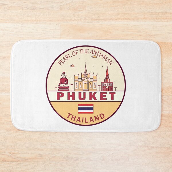 Item preview, Phuket Thailand City Skyline Emblem designed and sold by KrisSidDesigns.