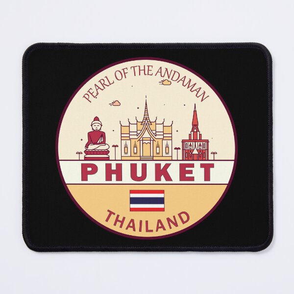 Item preview, Phuket Thailand City Skyline Emblem designed and sold by KrisSidDesigns.