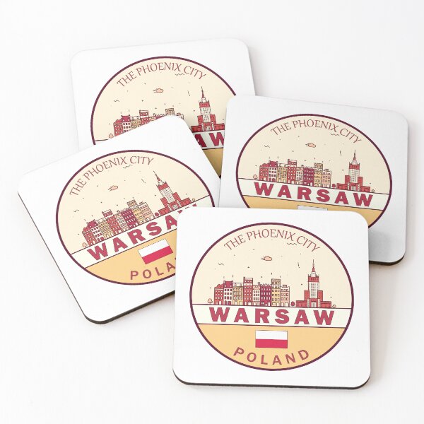 Item preview, Warsaw Poland City Skyline Emblem designed and sold by KrisSidDesigns.