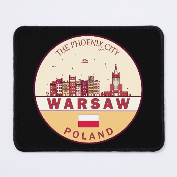 Item preview, Warsaw Poland City Skyline Emblem designed and sold by KrisSidDesigns.