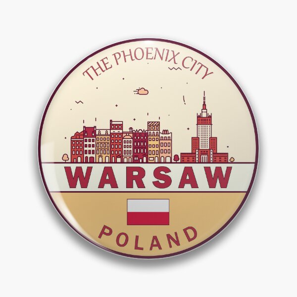 Item preview, Warsaw Poland City Skyline Emblem designed and sold by KrisSidDesigns.