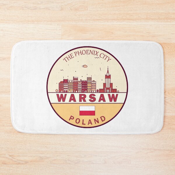 Item preview, Warsaw Poland City Skyline Emblem designed and sold by KrisSidDesigns.