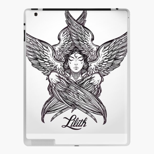 ANGEL WINGS - Back, White, Red Art Print by Lilith