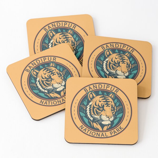 Item preview, Bandipur National Park India Tiger Badge designed and sold by KrisSidDesigns.