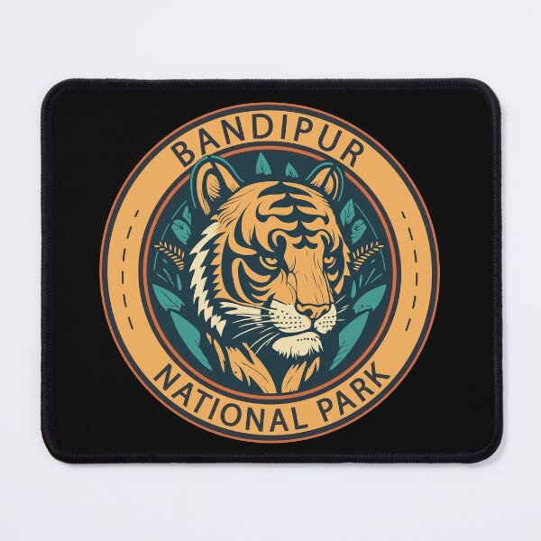 Item preview, Bandipur National Park India Tiger Badge designed and sold by KrisSidDesigns.