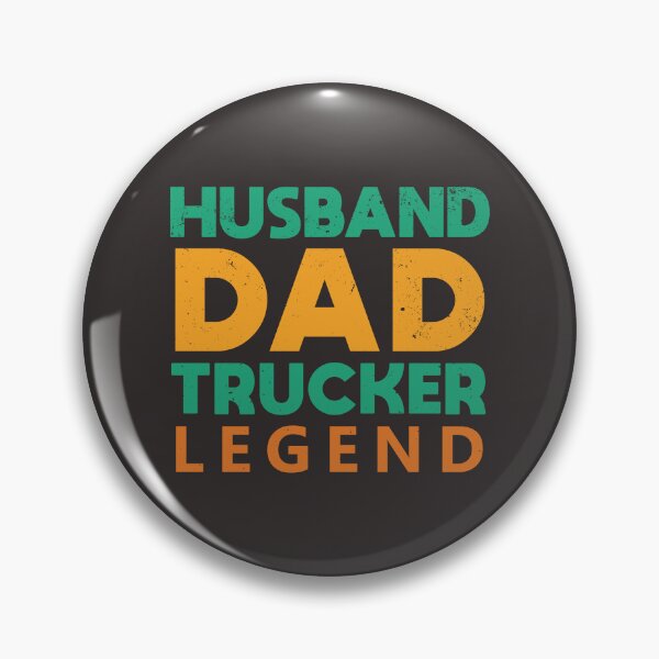 Item preview, Husband Dad Trucker Legend - typographic design T-Shirt designed and sold by byFizCreative.