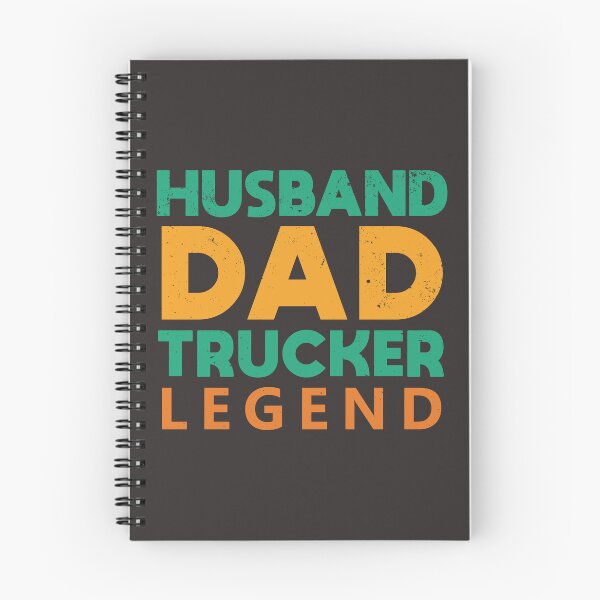 Item preview, Husband Dad Trucker Legend - typographic design T-Shirt designed and sold by byFizCreative.
