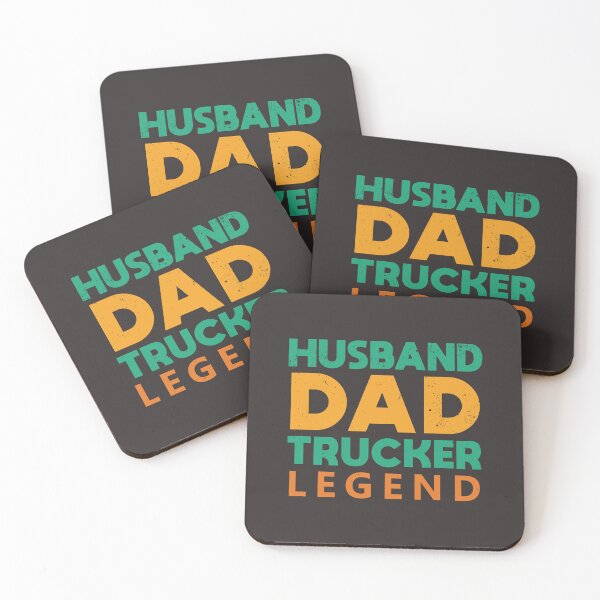 Item preview, Husband Dad Trucker Legend - typographic design T-Shirt designed and sold by byFizCreative.