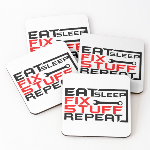 Item preview, Eat sleep fix stuff repeat designed and sold by Hamza Mrizak.