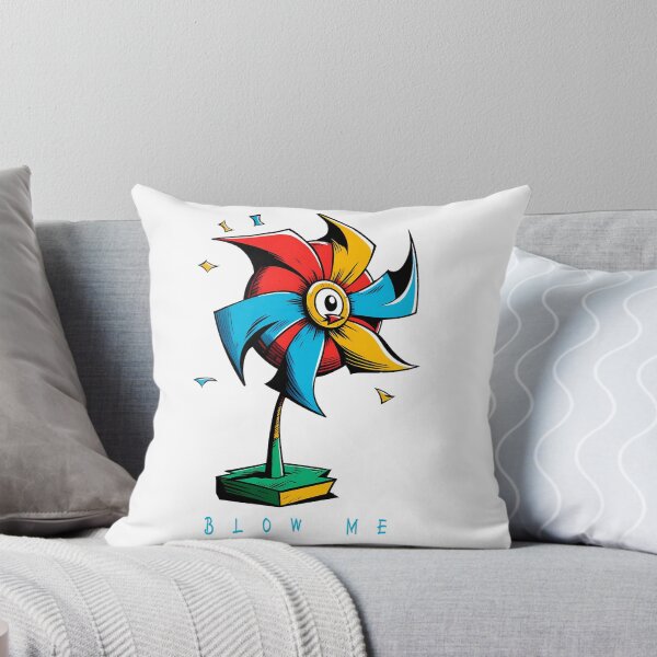 Item preview, Blow Me: A Cartoon Style Drawing Depicts the Playfulness of a Pinwheel. designed and sold by BotTastic.