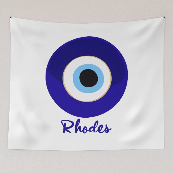 Item preview, RHODES - GREECE, EVIL EYE, Mati blue white. designed and sold by angelisart.