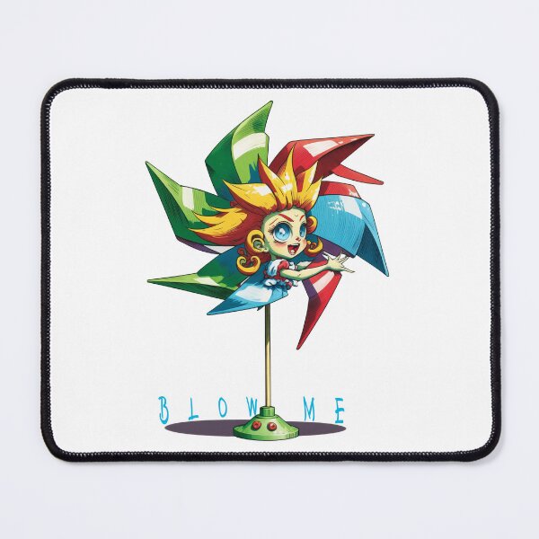 Item preview, Blow Me: A Cartoon Style Drawing Depicts the Playfulness of a Pinwheel. designed and sold by BotTastic.
