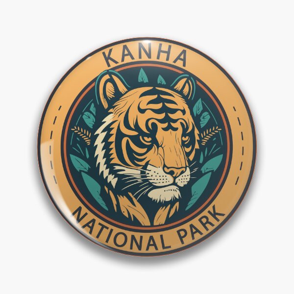 Artikelvorschau, Kanha Nationalpark Indien Tiger Abzeichen entworfen und verkauft von KrisSidDesigns.