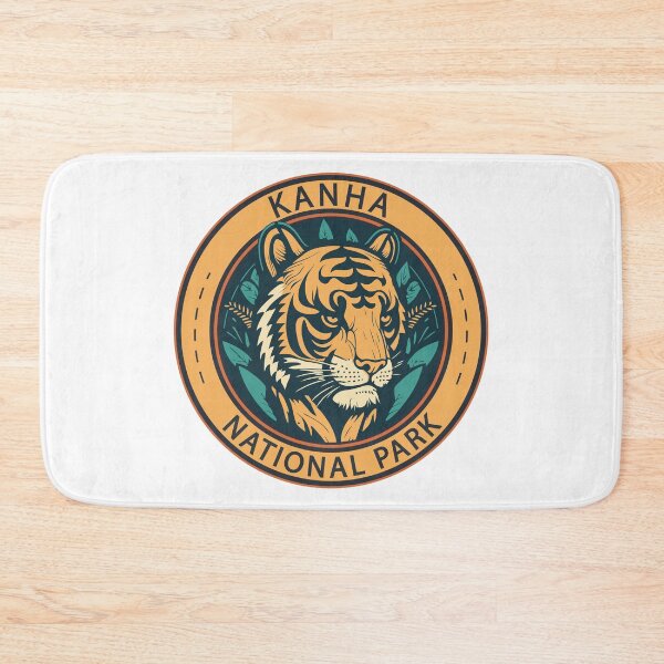 Item preview, Kanha National Park India Tiger Badge designed and sold by KrisSidDesigns.