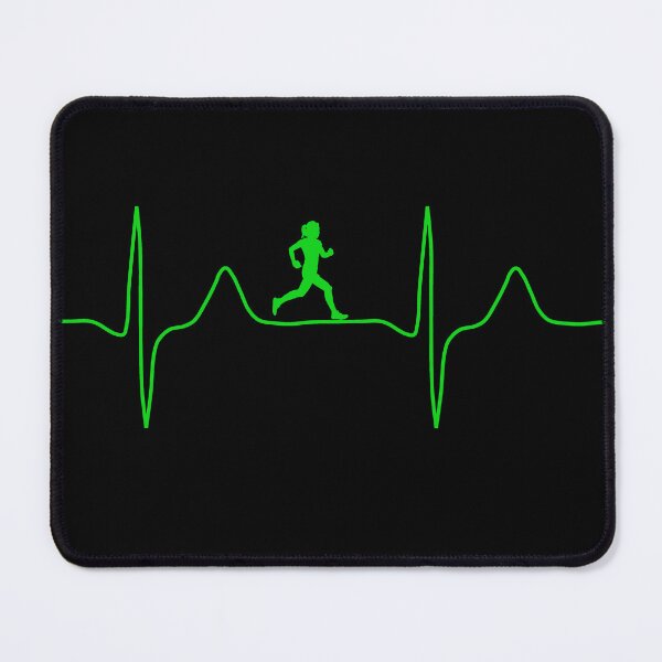 Item preview, My heart beats for running,female, monitor green designed and sold by Jeeb-Arts.