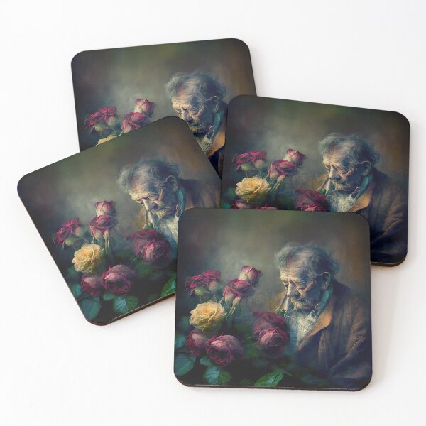 Item preview, Old Man Reflecting, Finalist in Art Competition for theme 'Emotions' - Very High Resolution - Original Artwork designed and sold by CloudofKnowing.