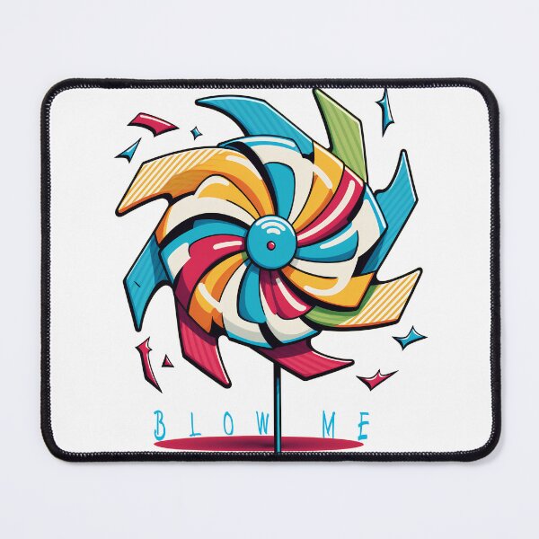 Item preview, Blow Me: A Cartoon Style Drawing Depicts the Playfulness of a Pinwheel. designed and sold by BotTastic.