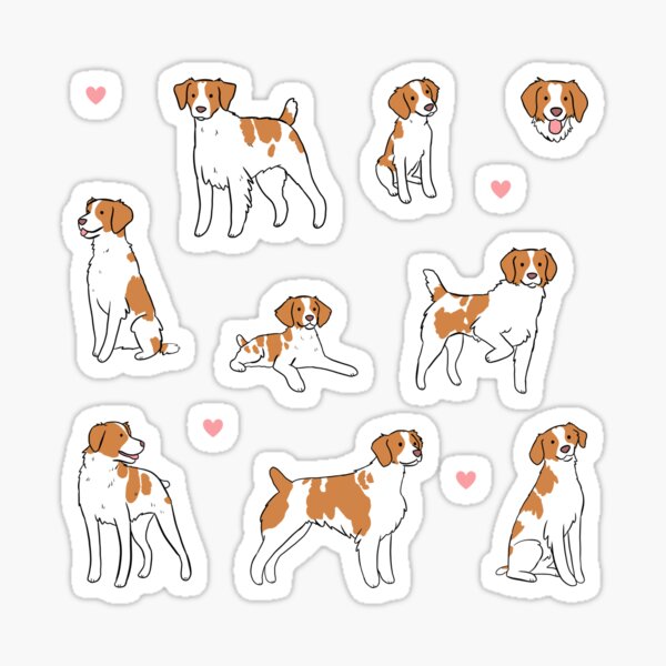Item preview, Brittany dog cute illustration pack designed and sold by Yarafantasyart.