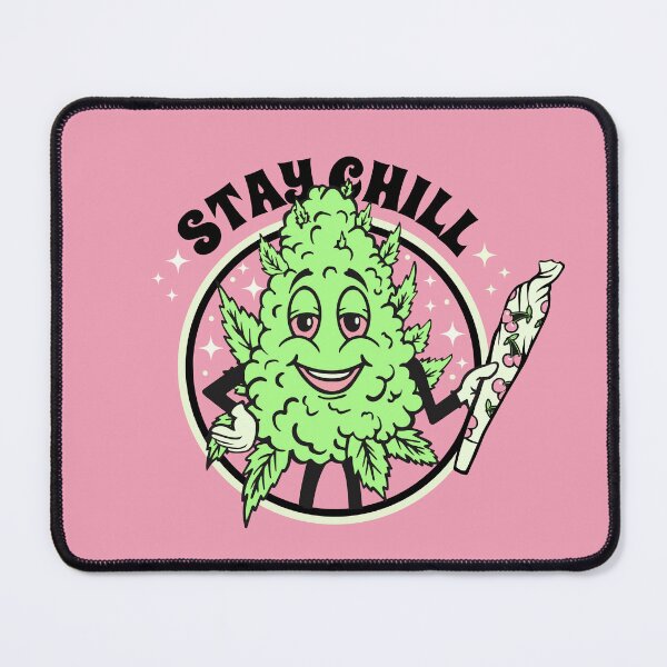 Item preview, marijuana bump with joint smiles, slogan stay chill designed and sold by ShamanskaKate.