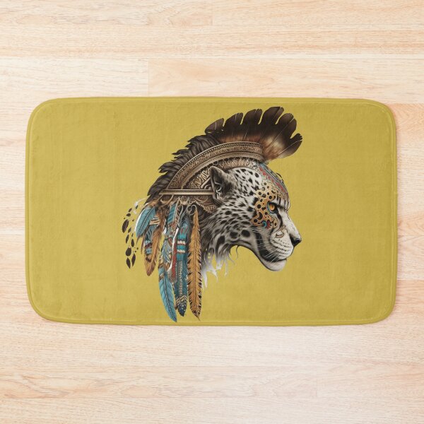 Item preview, Head of an Aztec Jaguar Warrior Skull Mexican Ancient Mythology designed and sold by CoyoteStudio.