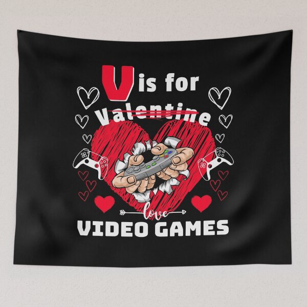 Item preview, V is for video games funny gamer kids boys designed and sold by NellyDS17.