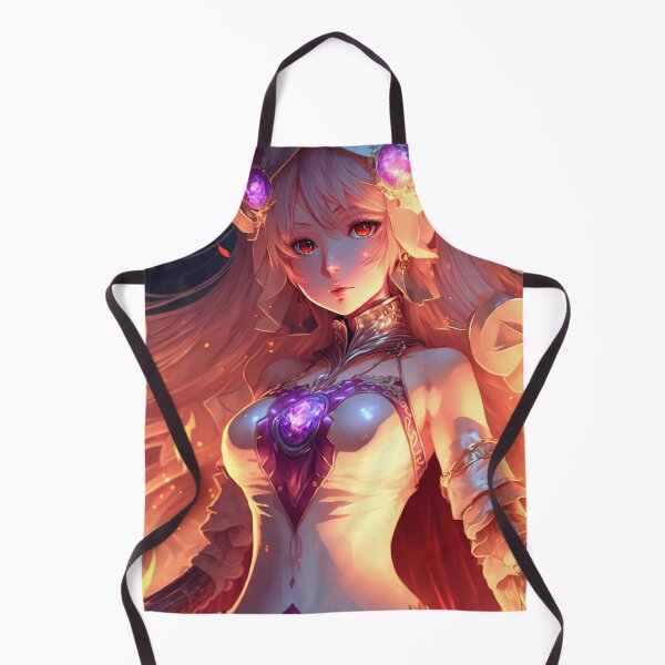 Item preview, Portrait of a fantasy human female sorcerer in a fire dress designed and sold by PJGartui.