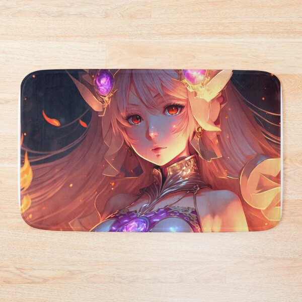 Item preview, Portrait of a fantasy human female sorcerer in a fire dress designed and sold by PJGartui.