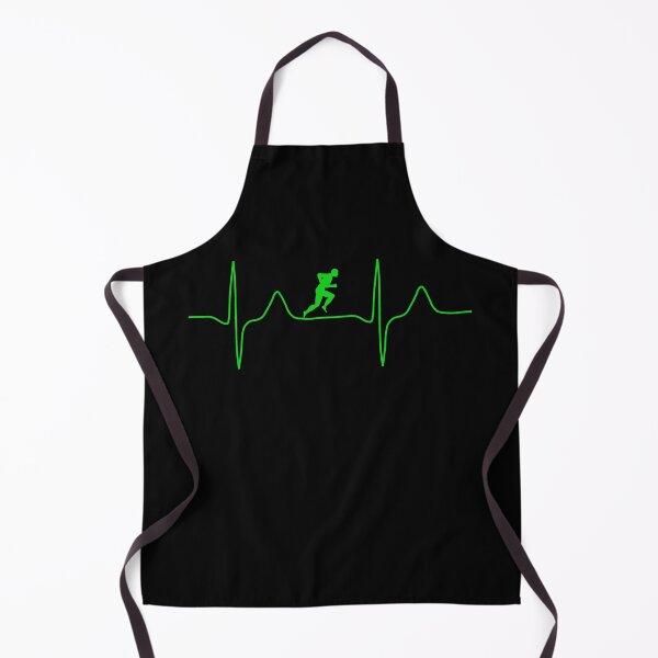 Item preview, My heart beats for running, monitor green, male designed and sold by Jeeb-Arts.