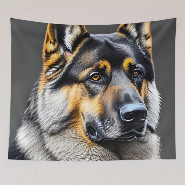 Item preview, German shepherd, charcoal drawing 4, Ai Generated Art  designed and sold by ACC .