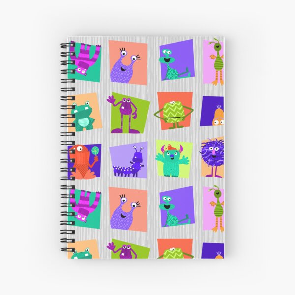 Monster Blocks Spiral Notebook
