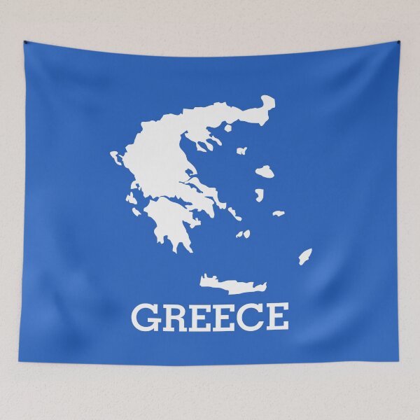 Item preview, GREECE WHITE MAP designed and sold by angelisart.
